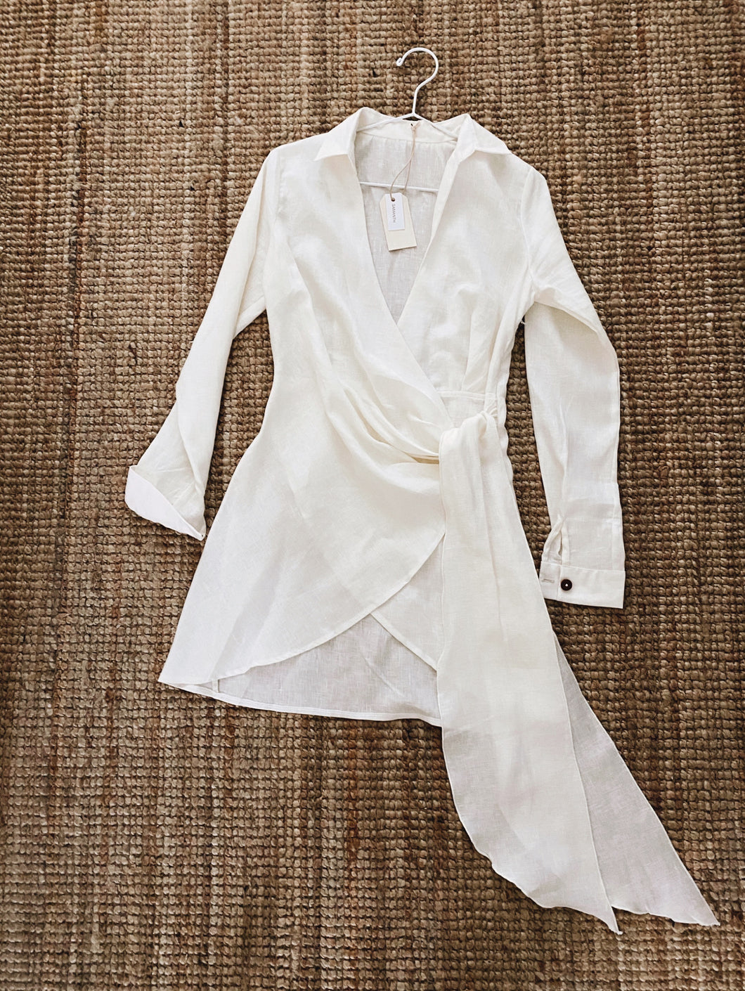 Constance Wrap Dress - Ivory